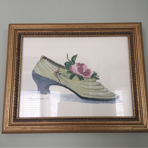 Frame tote bundle= shoes tote + 3 framed shoe prints. Boston museum. - Picture 8 of 14